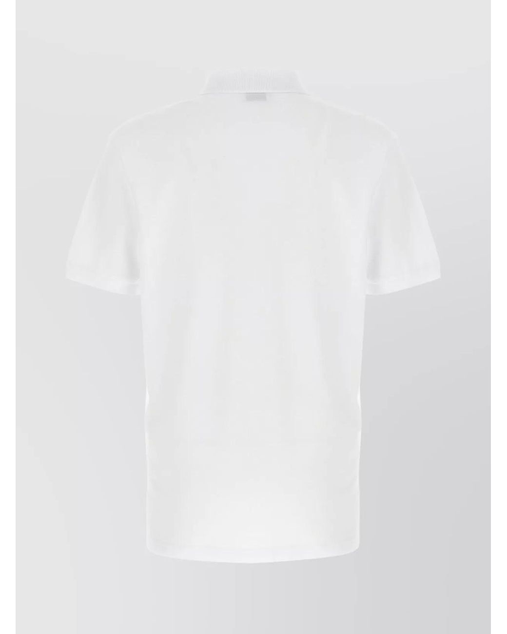 Moschino White Cotton Polo Shirt for men