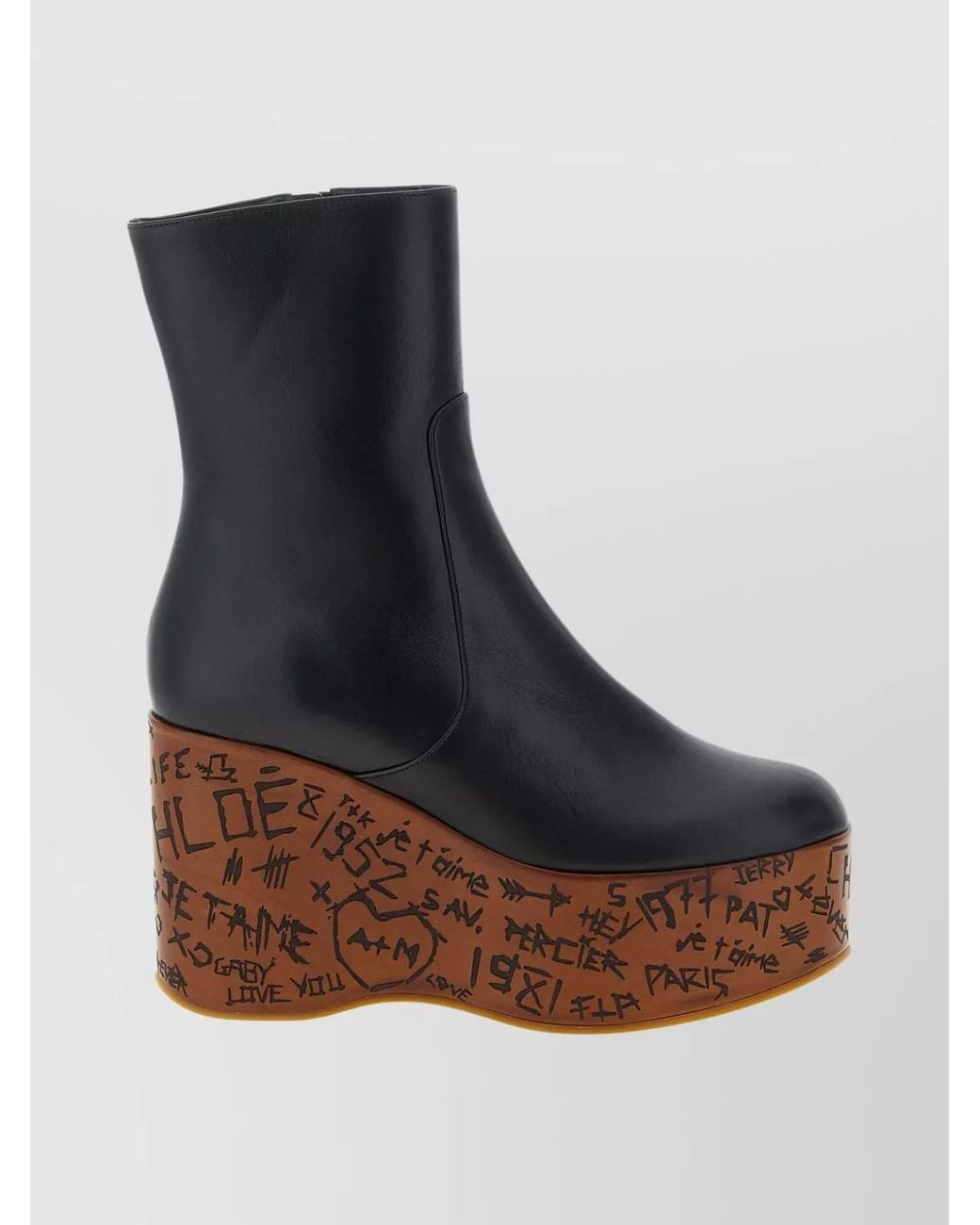 Chloé Blue Leather Ankle Boots