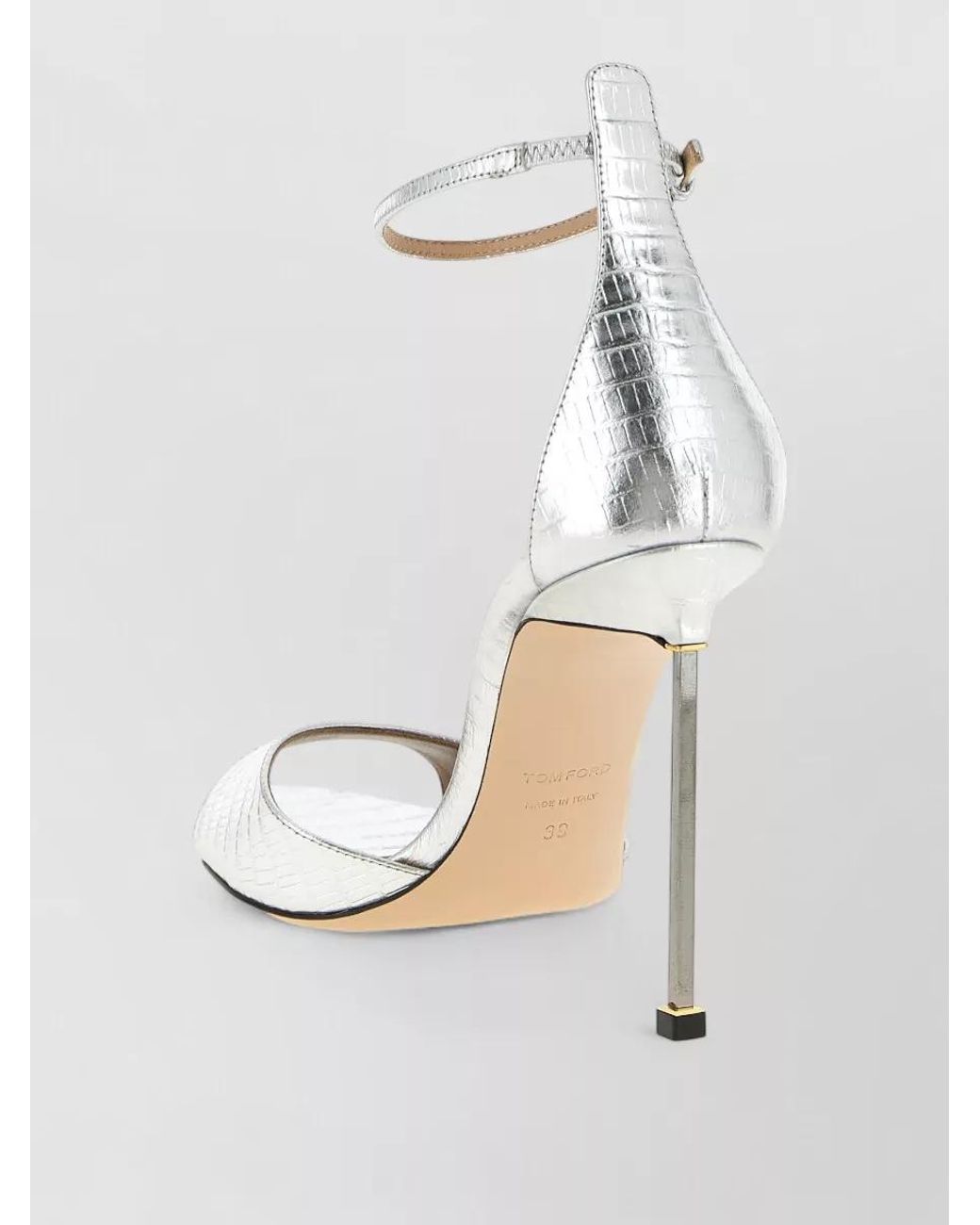 Tom Ford White Leather Tejus Sandals