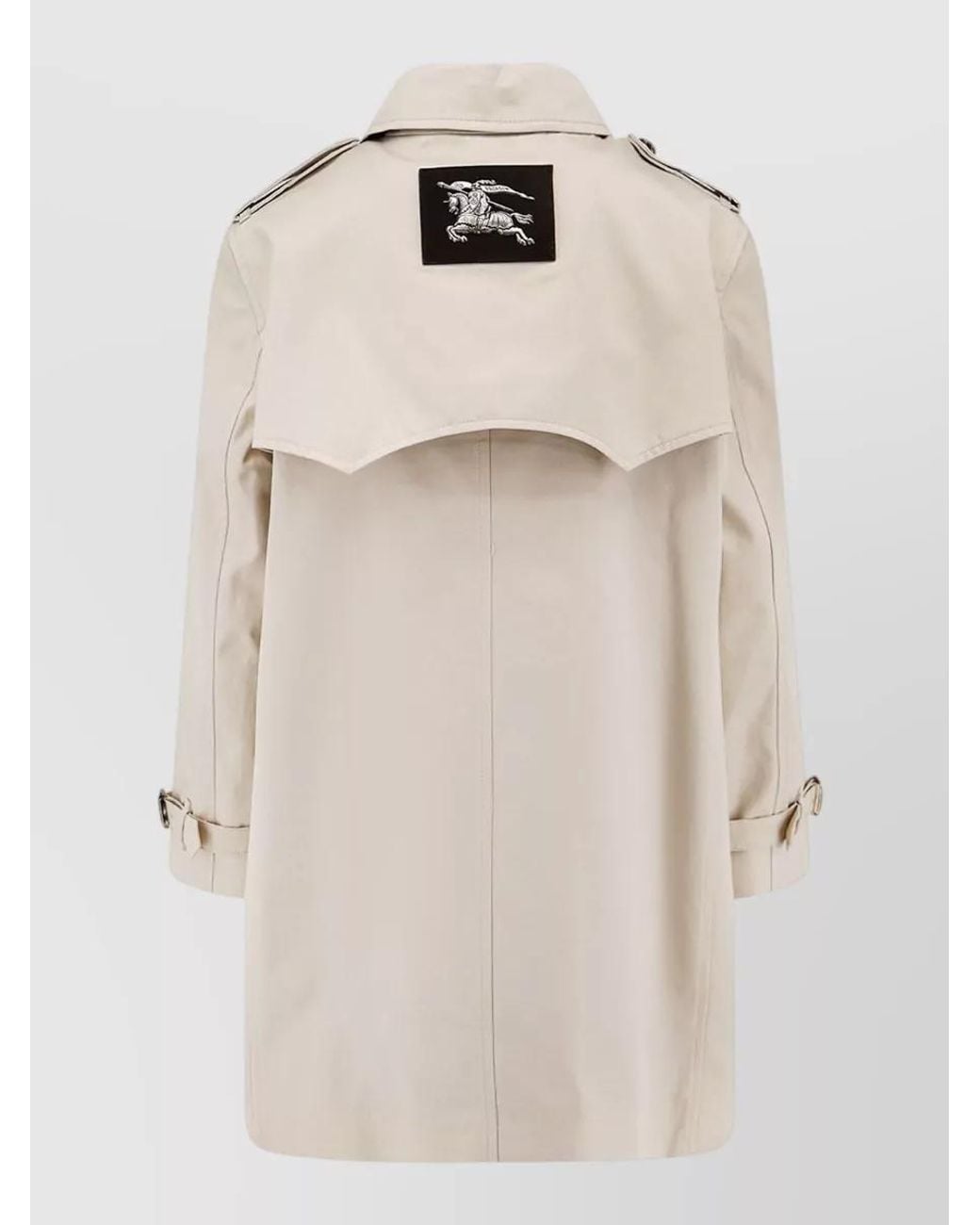 Burberry Natural Cotton Short Double-Breasted Trench Coat