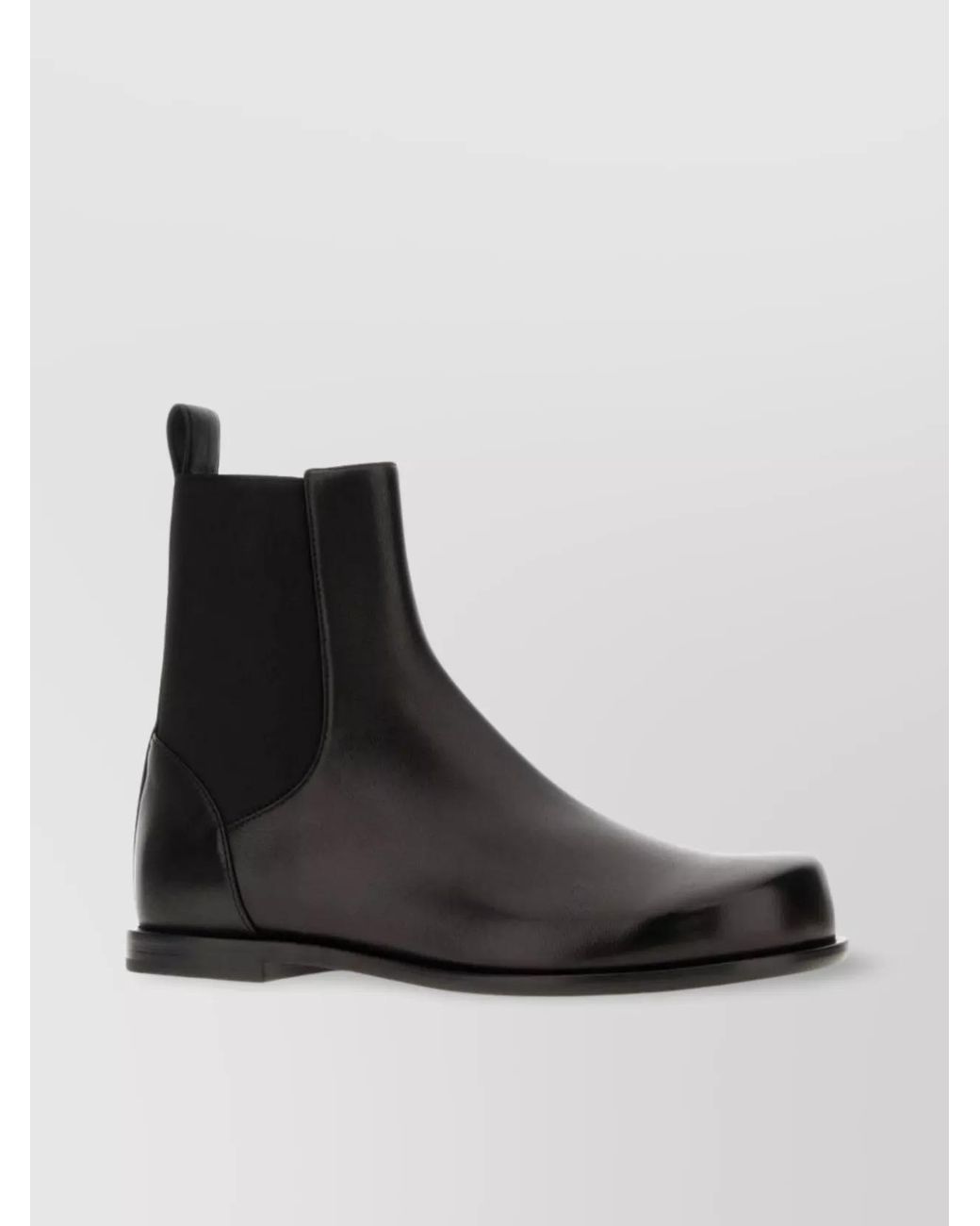 Fendi Black Lamb Leather Chelsea Ankle Boots for men