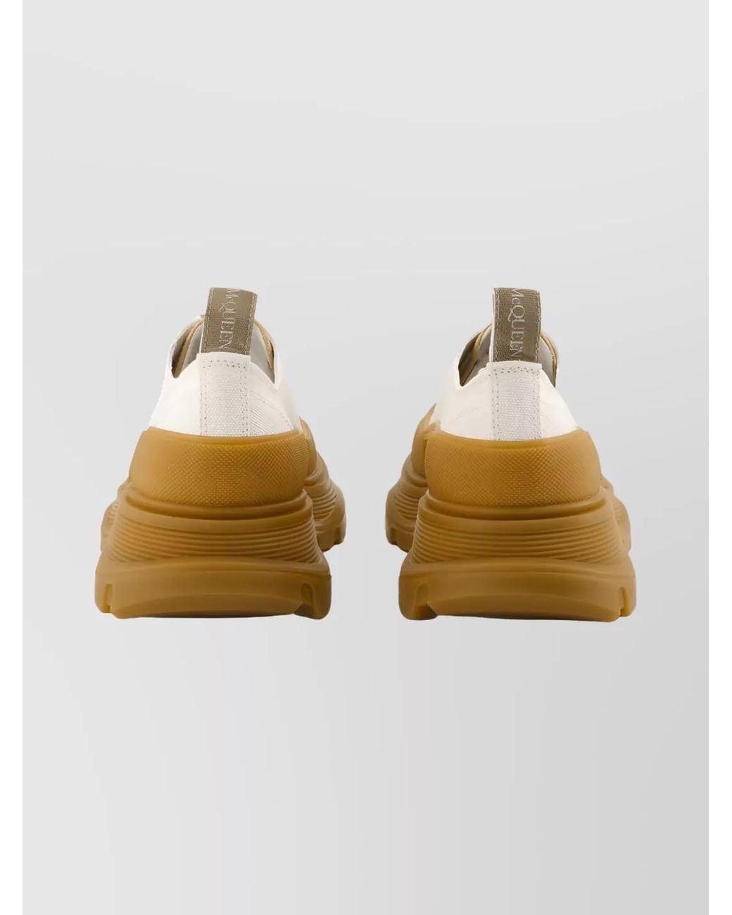 McQueen Orange Leather Low-Top Sneakers