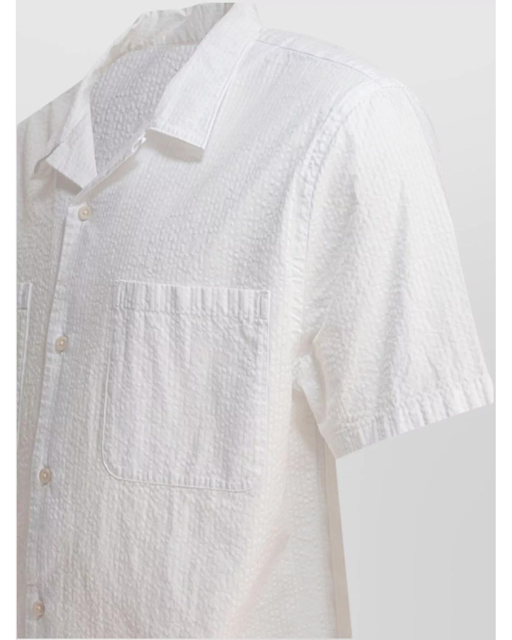Vince White Seersucker Shirt for men