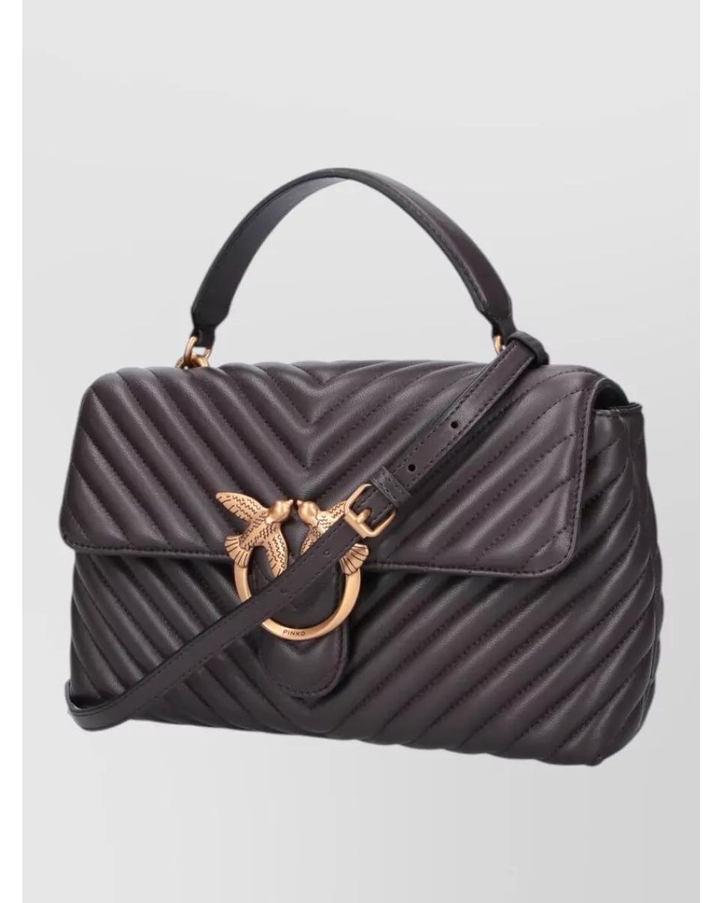 Pinko Gray Love Bag Clutch Bag
