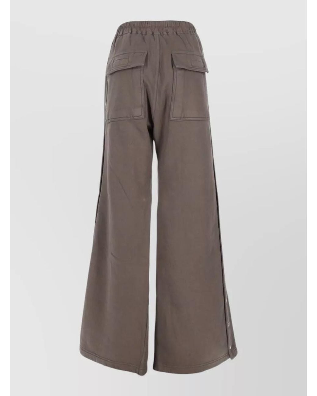 Rick Owens Brown Cotton Wide-Leg Trousers