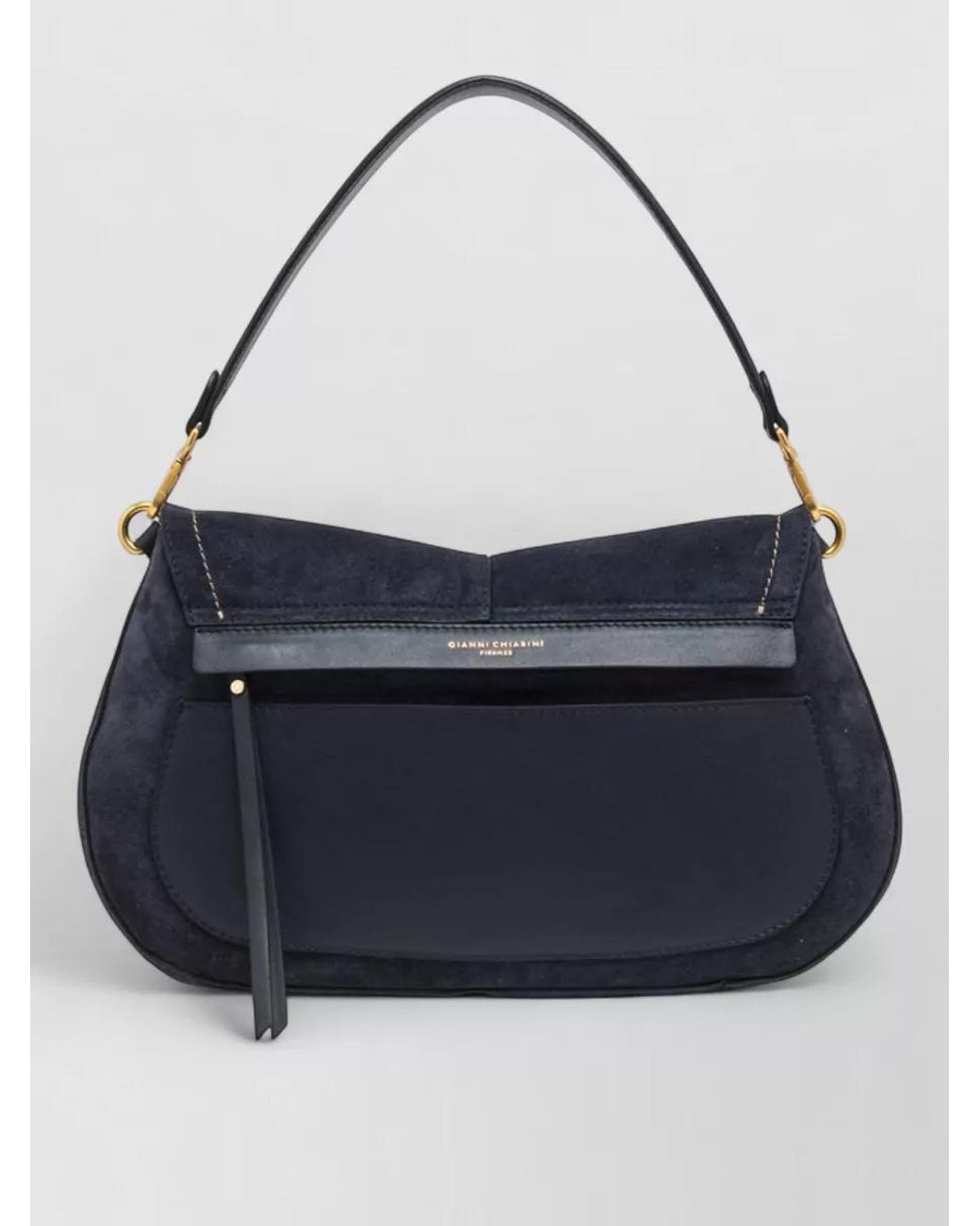 Gianni Chiarini Blue Leather Clutch Bag