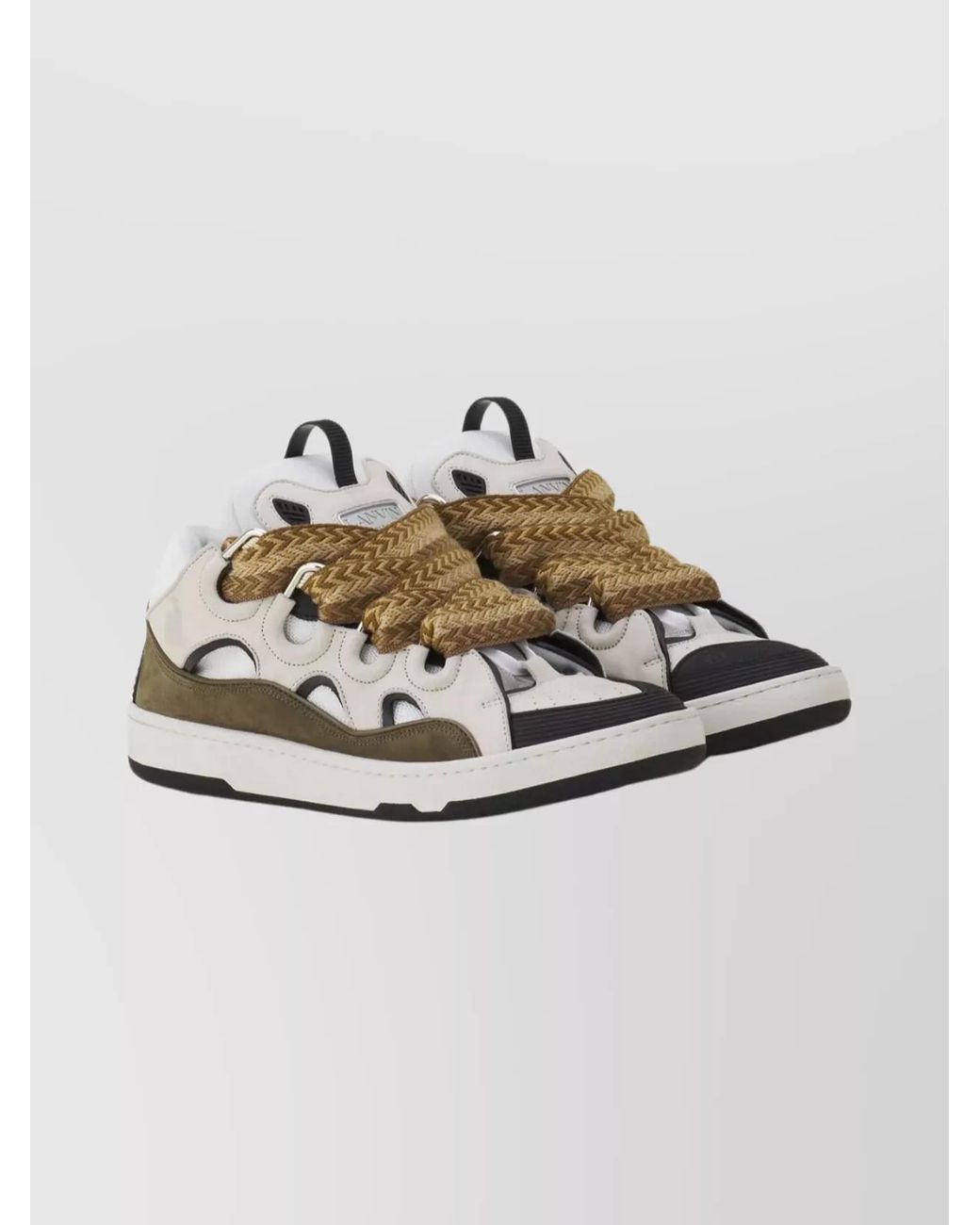 Lanvin Metallic Leather Low-Top Sneakers