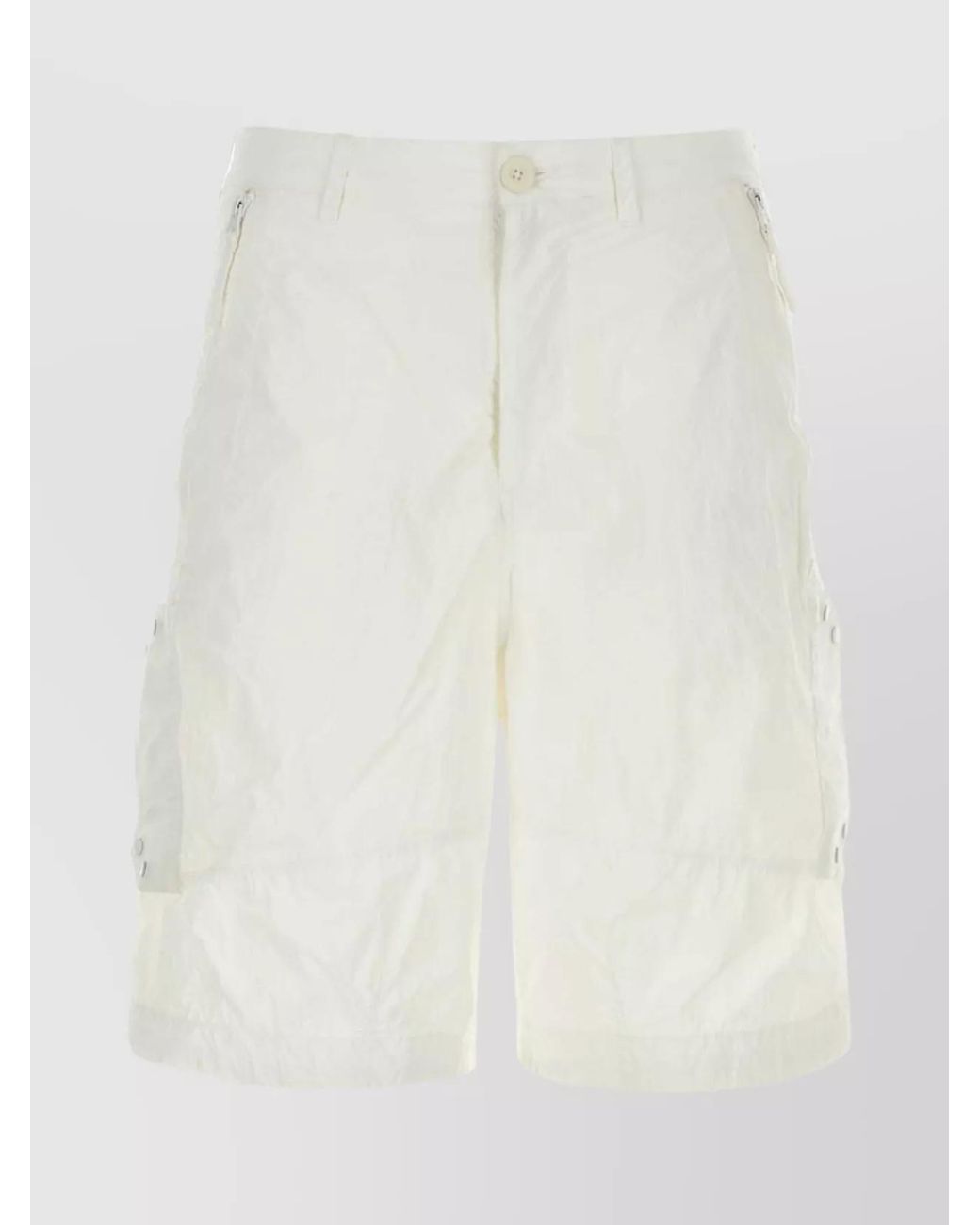 C P Company White Nylon Bermuda Shorts for men
