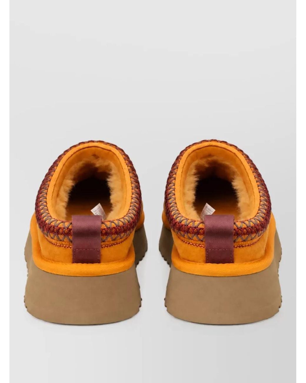 Ugg Orange Leather Platform Mules