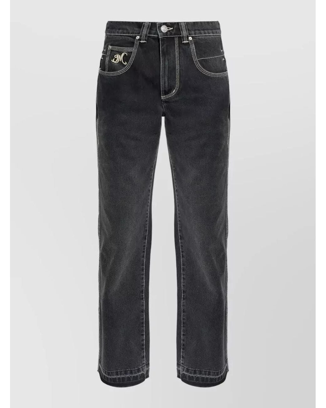 Isabel Marant Gray Cotton Straight Trousers