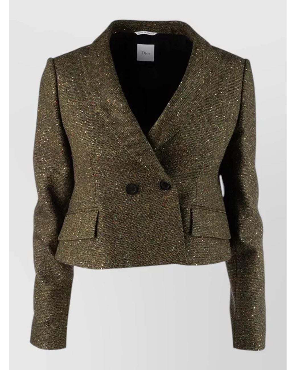 Dior Green Silk Blend Suit Jacket