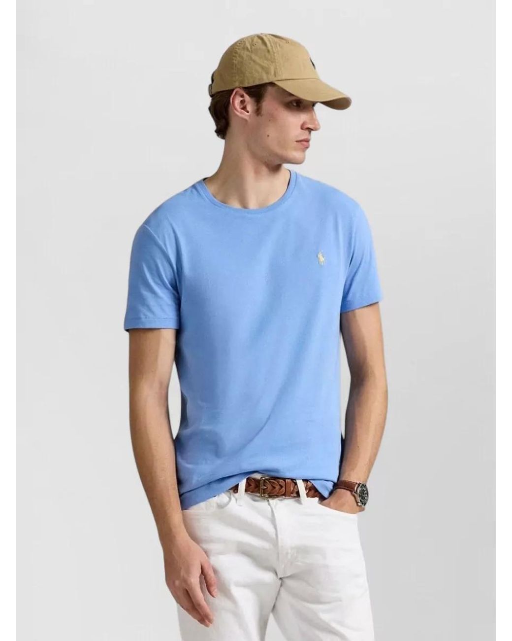 Polo Ralph Lauren Blue Slim-Fit Cotton T-Shirt for men