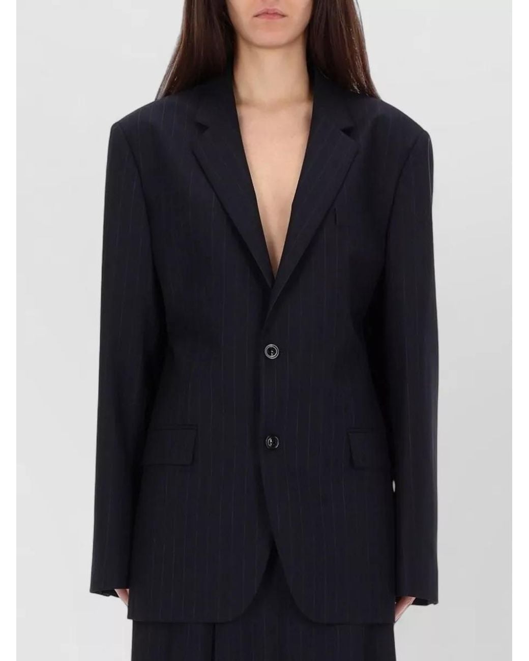 Maison Margiela Blue Wool Blazer