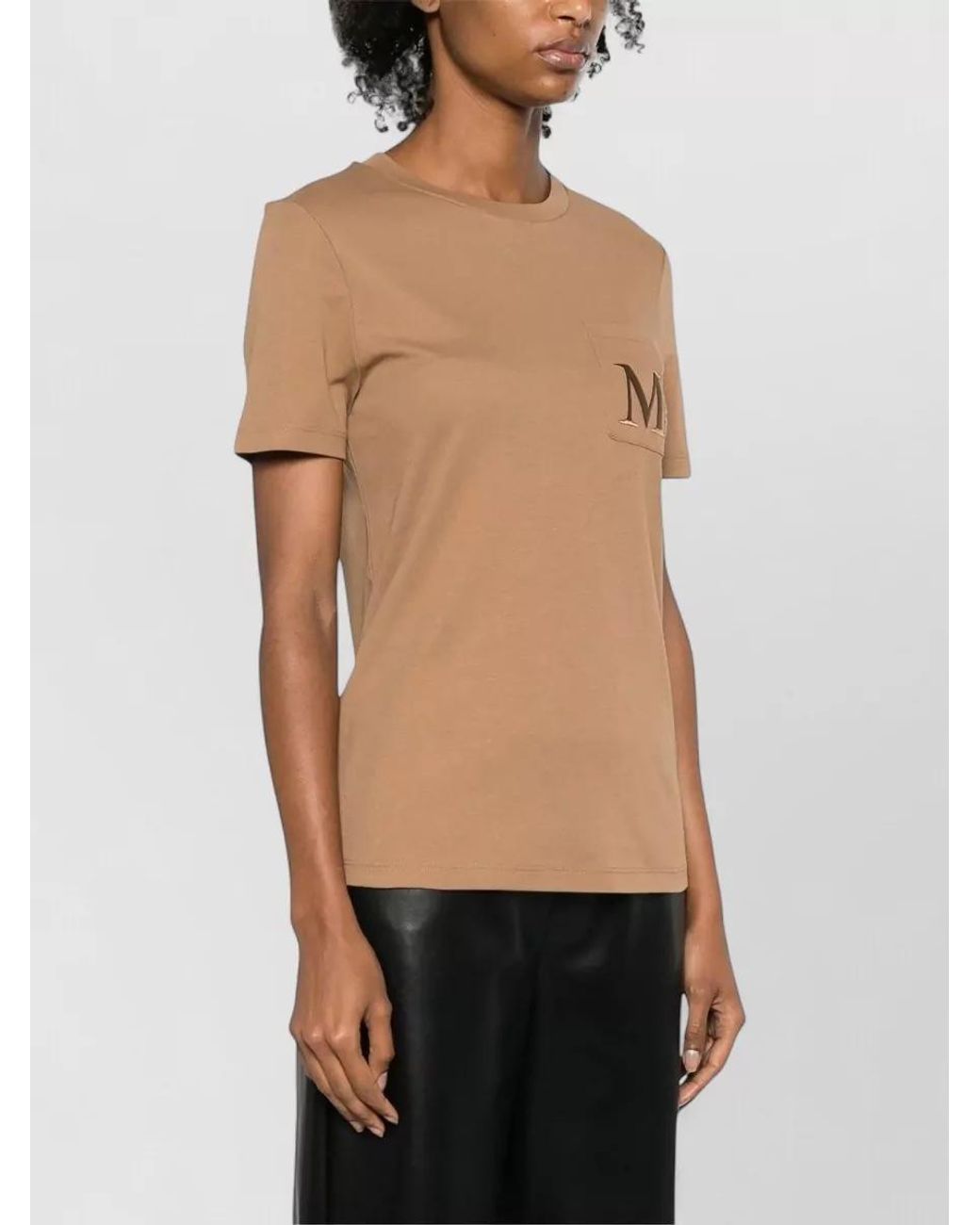 Max Mara Natural Cotton Short-Sleeve T-Shirt