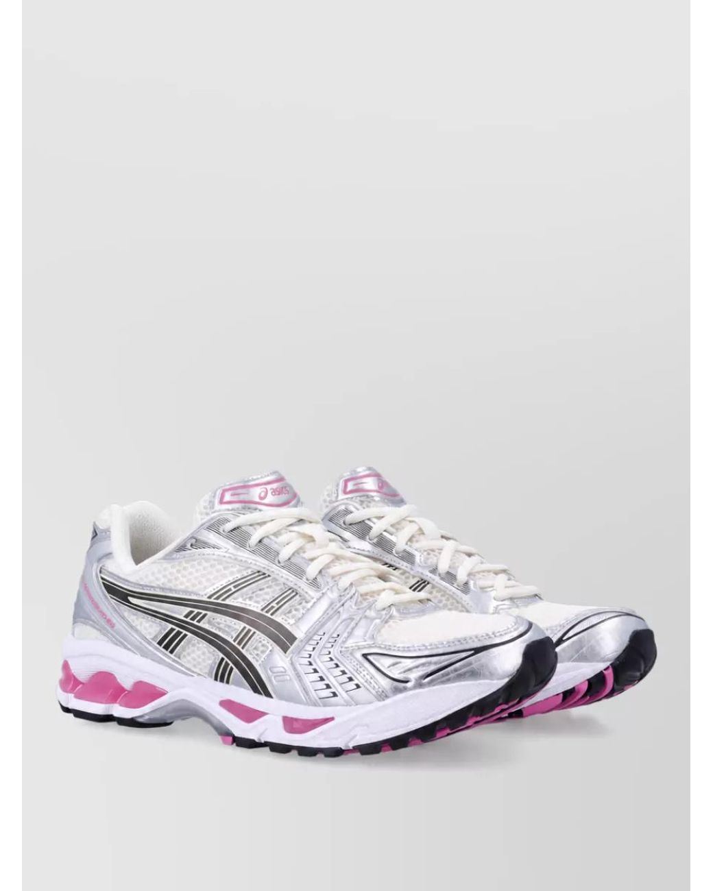 Asics White Synthetic Leather Lace-Up Sneakers