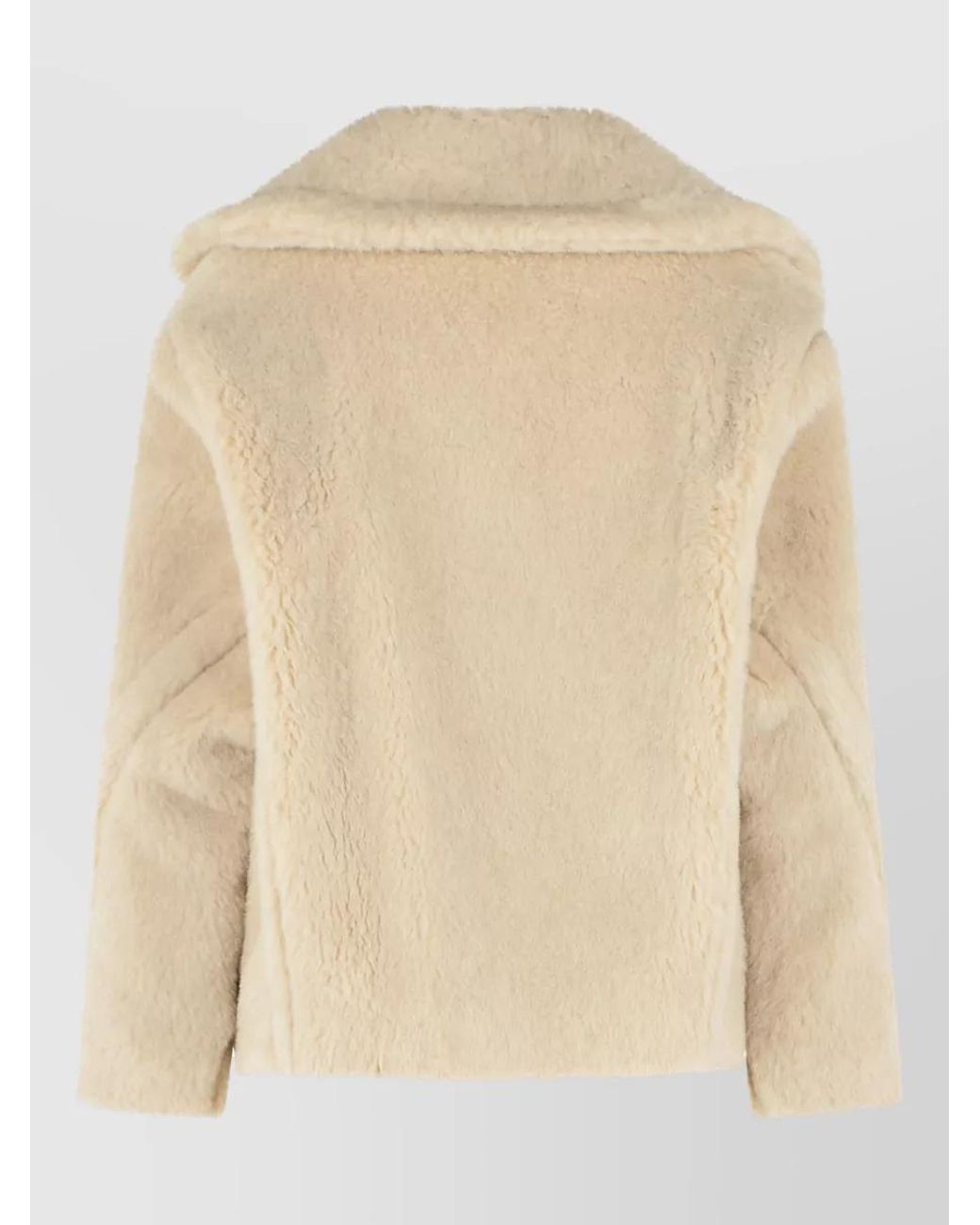 Max Mara Natural Alpaca Teddy Biker Jacket