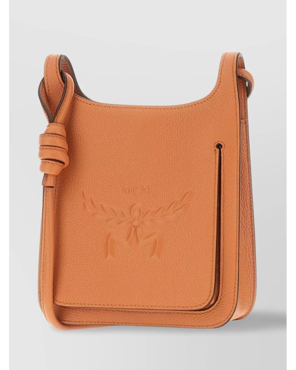 MCM Orange Leather Mini Crossbody Bag