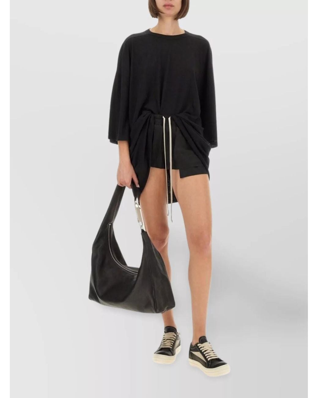 Rick Owens Black Oversized T-Shirt