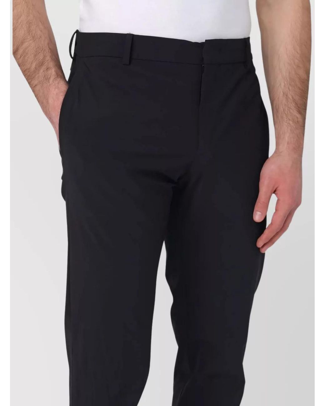 PT Torino Blue Straight-Leg Trousers for men