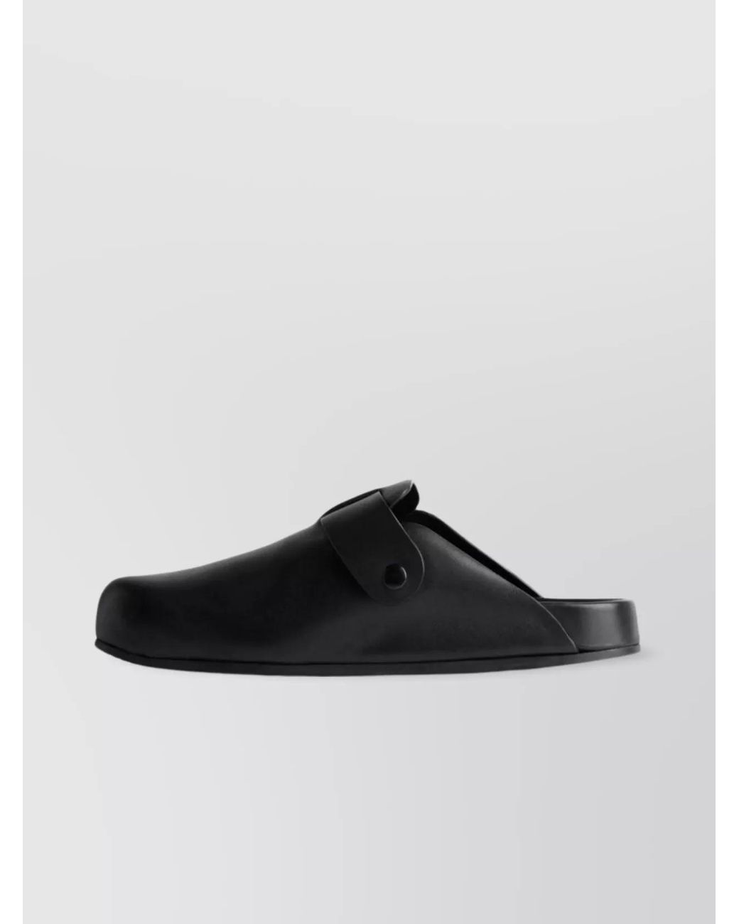 Balenciaga Black Leather Asymmetric Mules