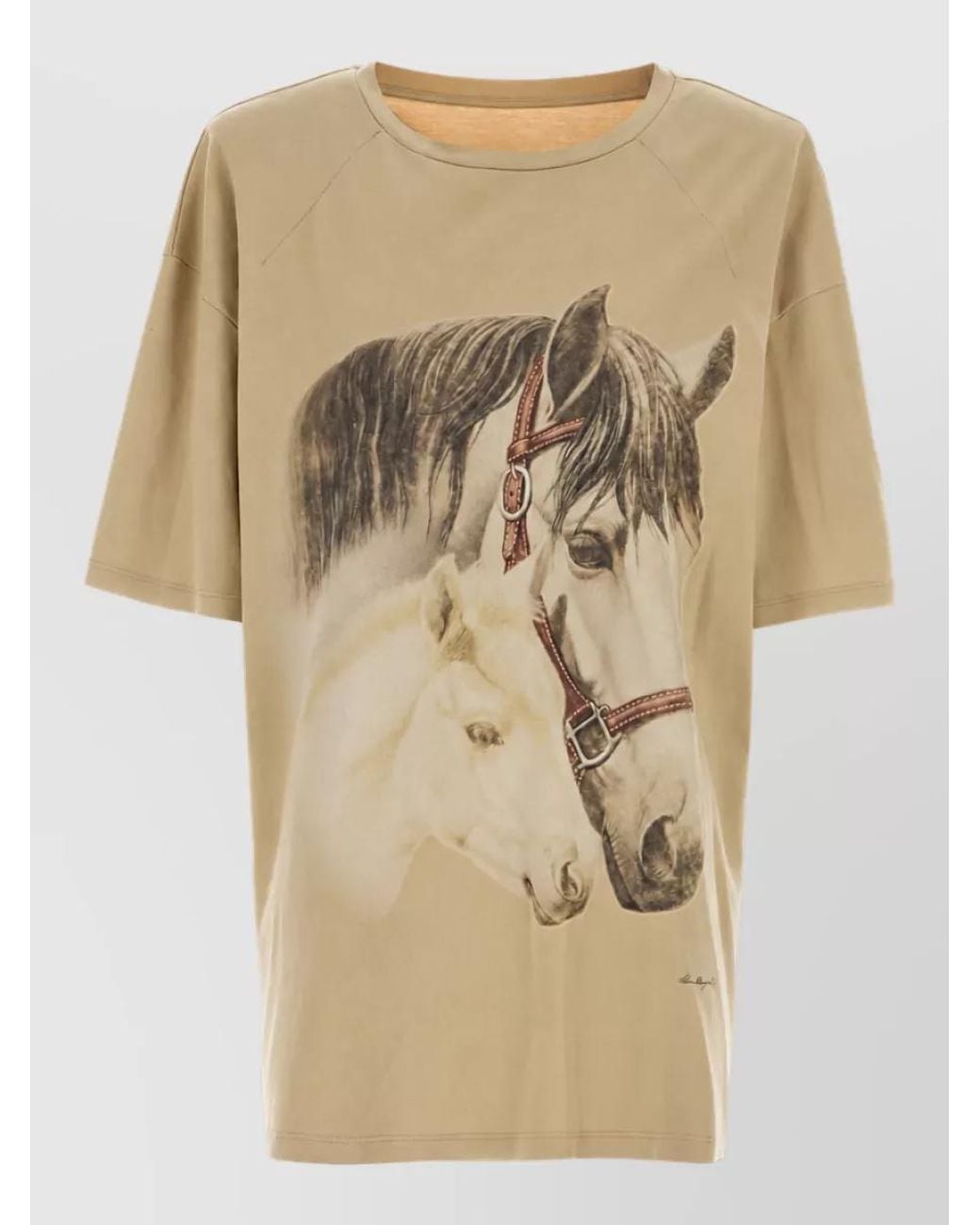 MM6 by Maison Margiela Natural Cotton Oversized T-Shirt