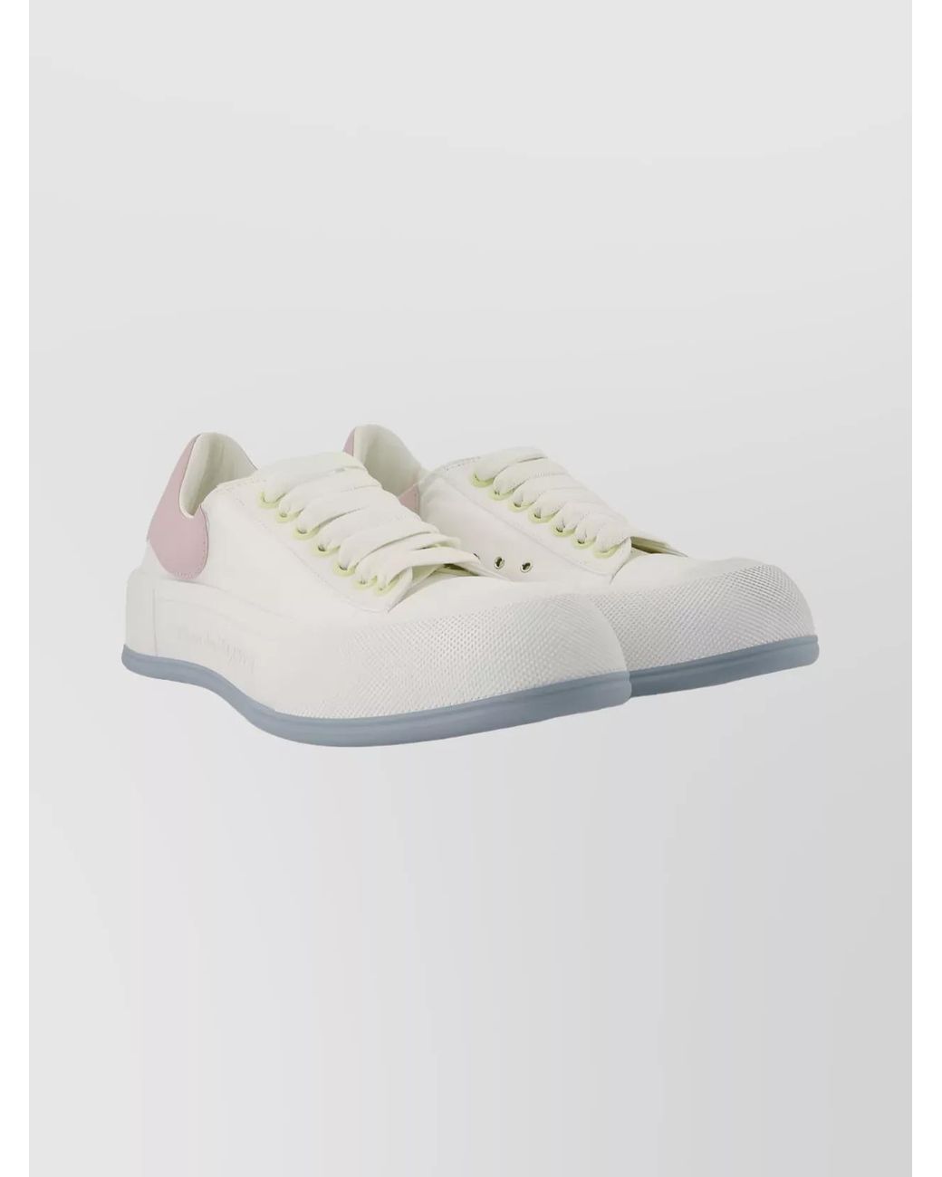 McQueen Gray Leather Low-Top Sneakers