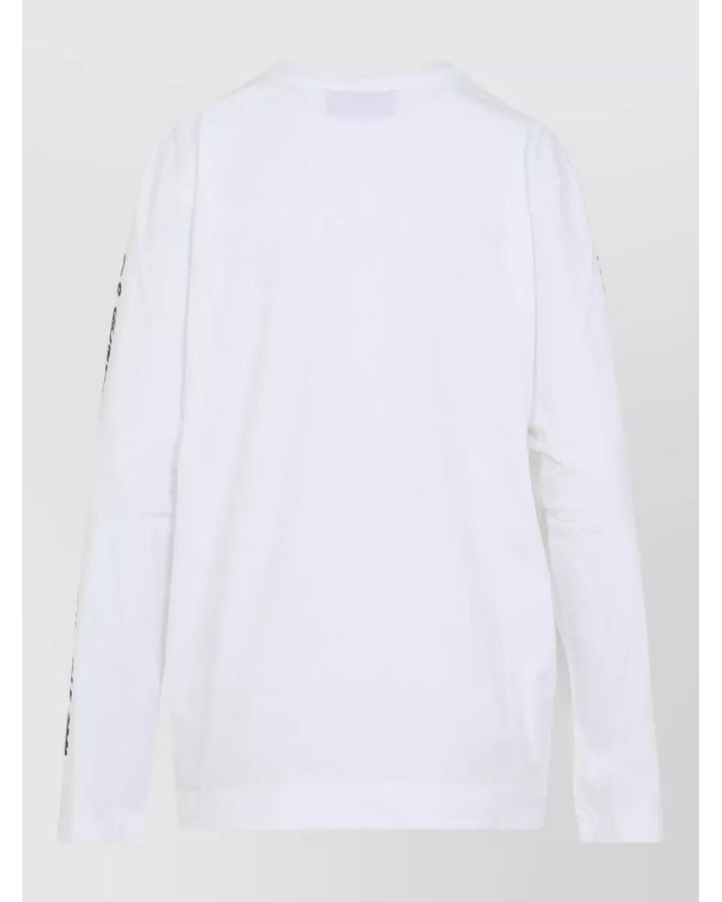 Simone Rocha White Cotton Logo Print Long-Sleeve T-Shirt