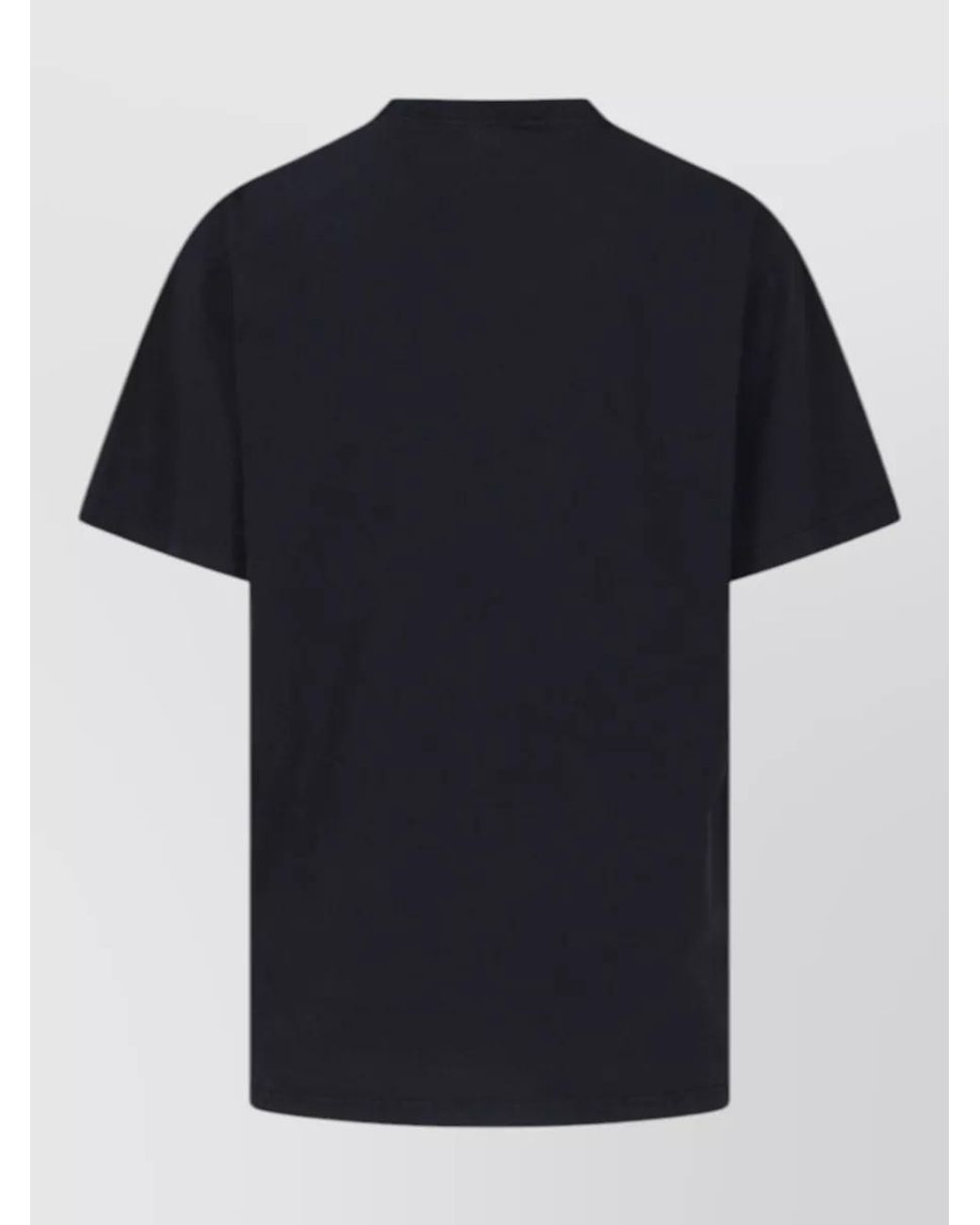 Balenciaga Blue Cotton Oversized Asymmetric T-Shirt for men