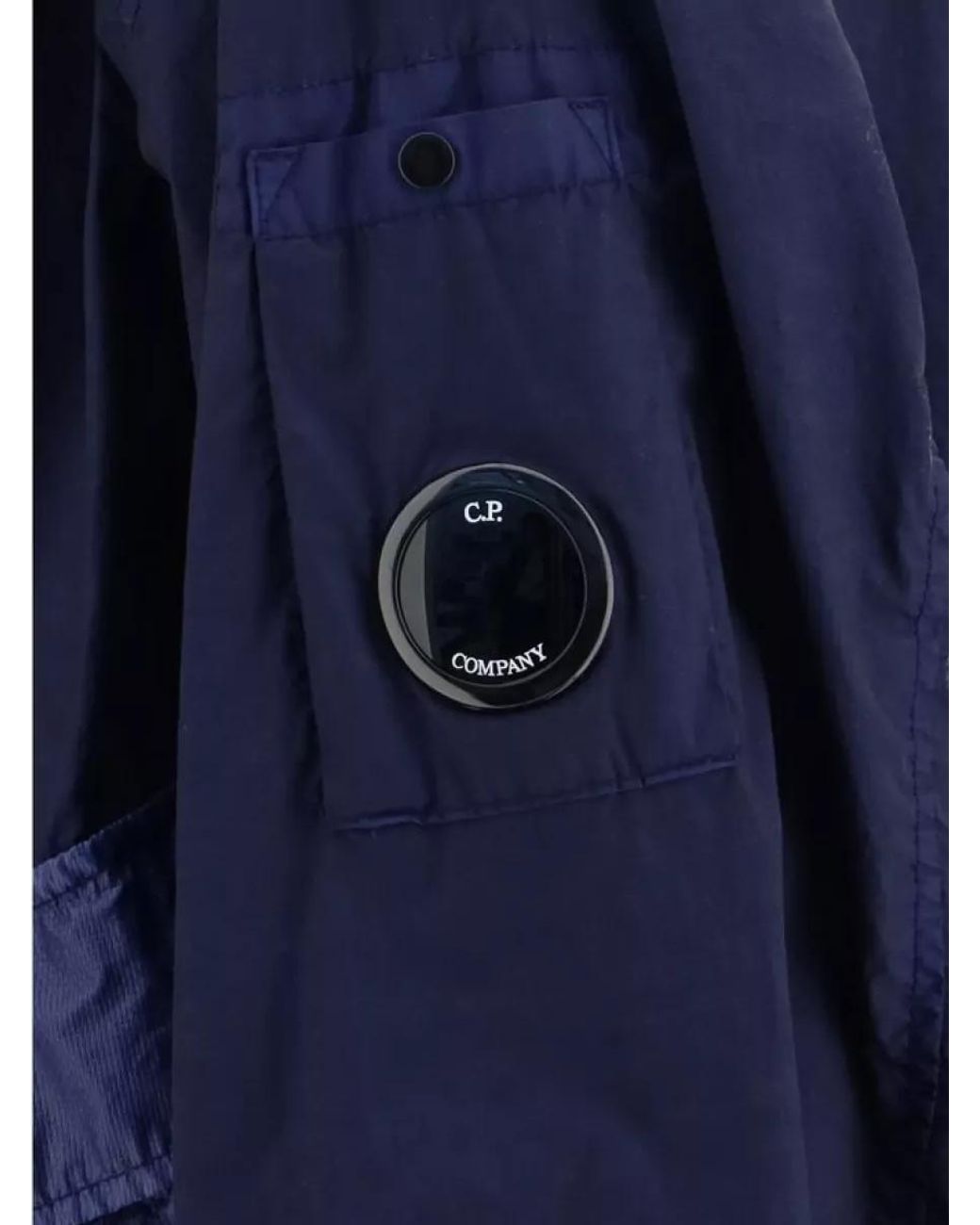 C P Company Blue Polyamide Regular-Fit Bomber Jacket for men