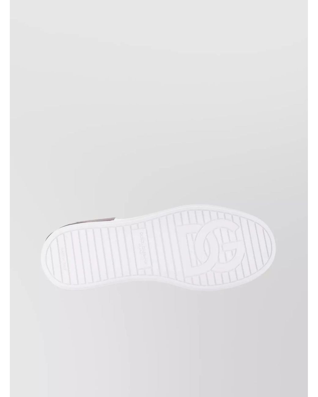 Dolce & Gabbana White Leather Low-Top Sneakers for men