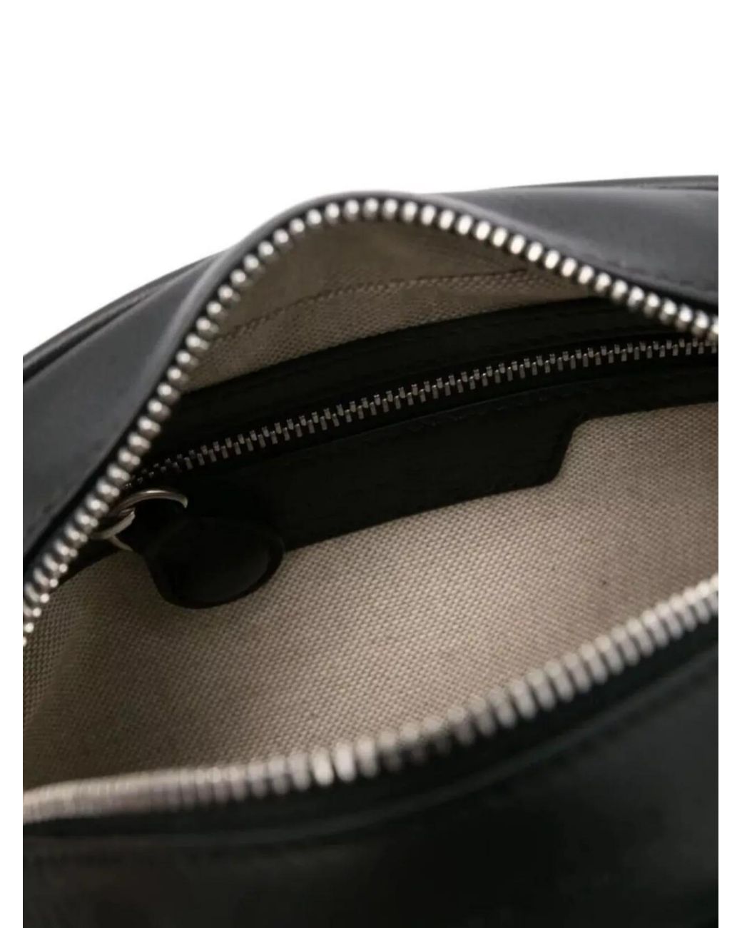 Courreges Black Réadition Leather Camera Bag