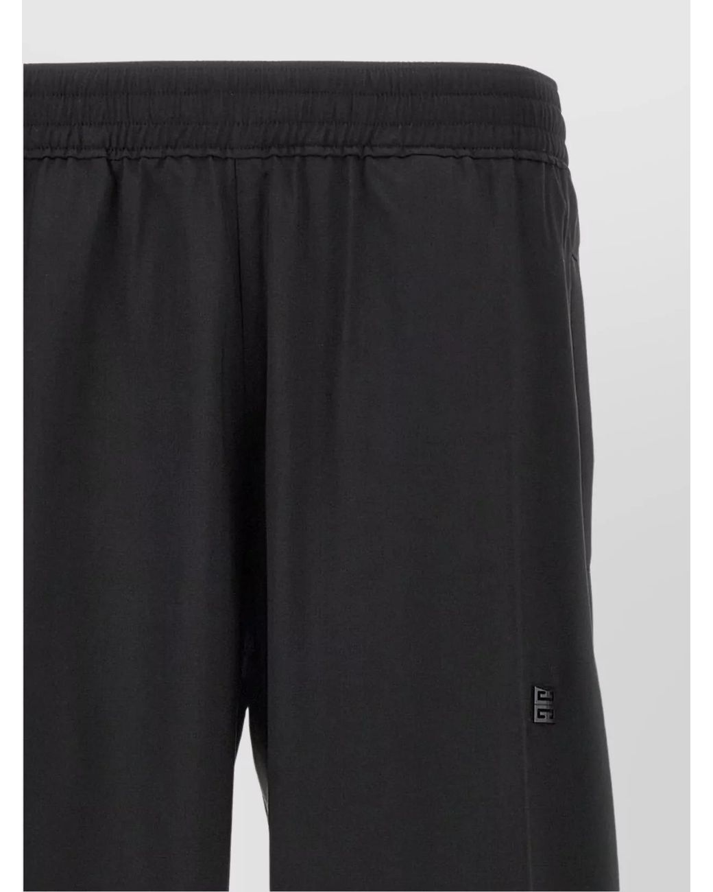 Givenchy Black Virgin Wool Logo-Detail Track Pants for men