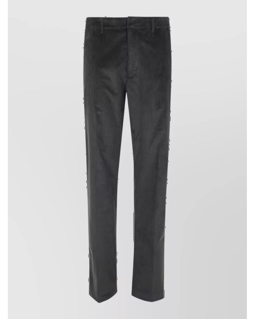 Etro Gray Cotton Straight-Leg Trousers for men