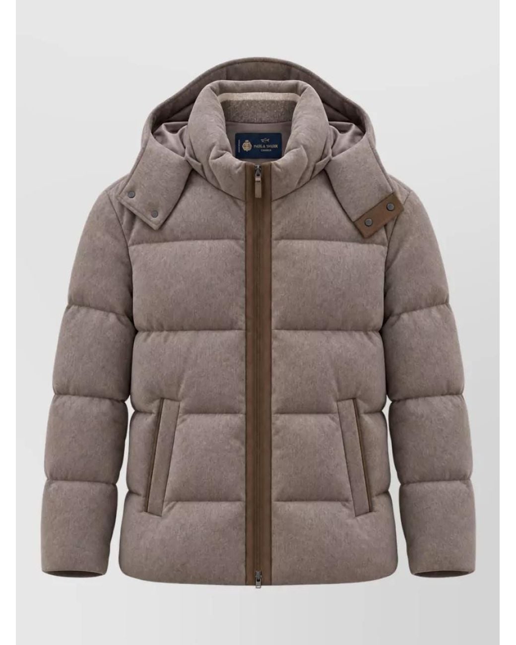 Paul & Shark Brown Down Puffer Jacket for men