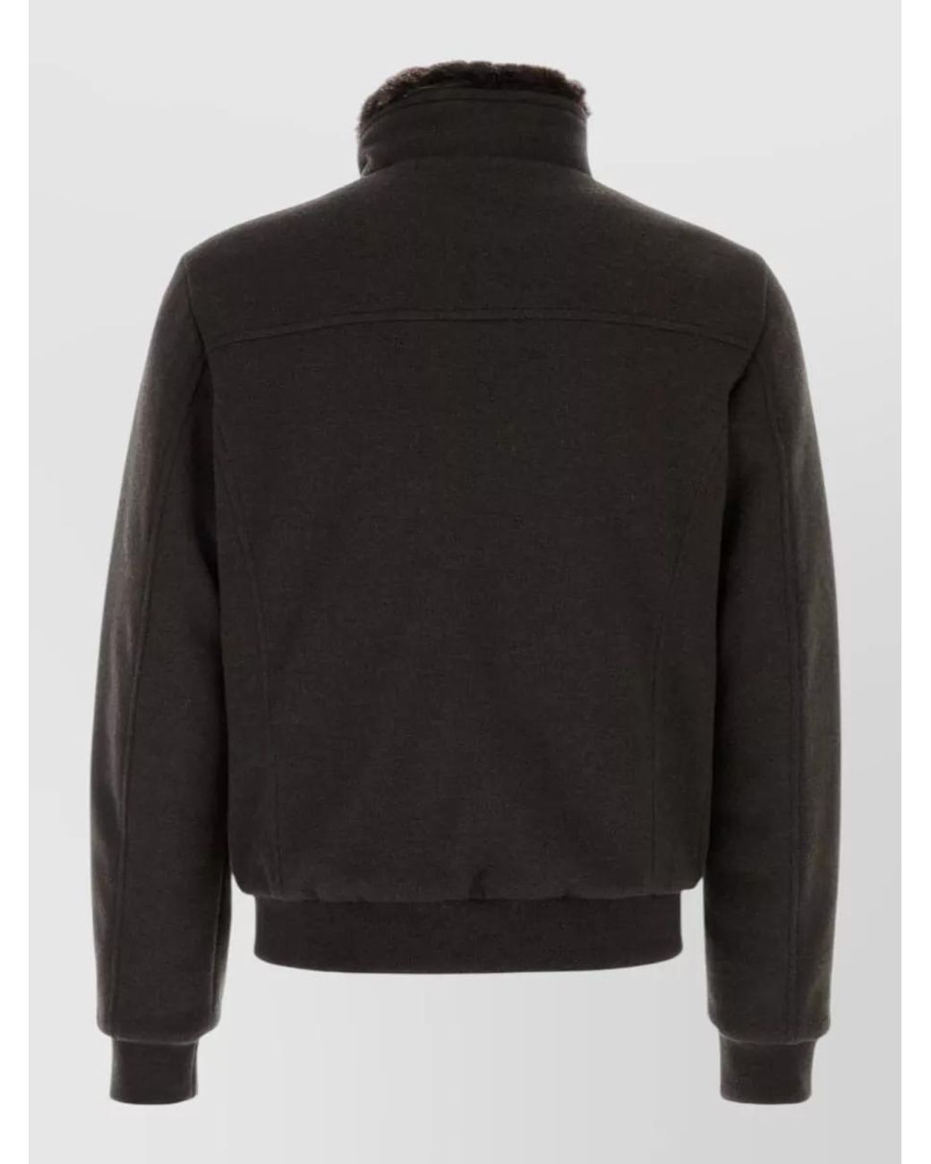 Moorer Black Cashmere Wool Down Padded Coat for men