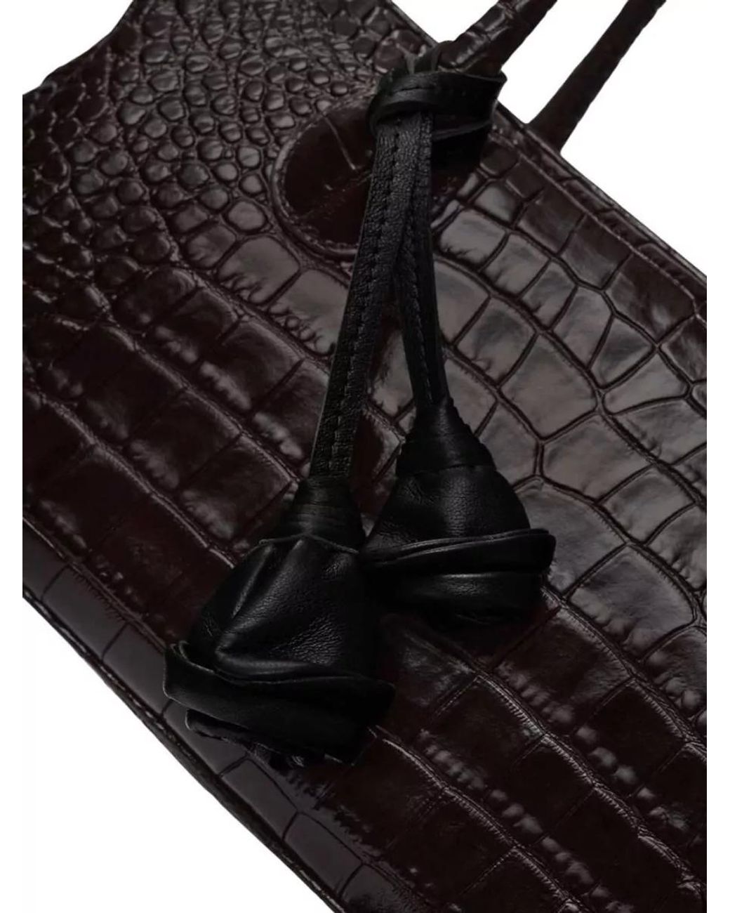 Magda Butrym Black Brigitte Bag Regular Leather Croco