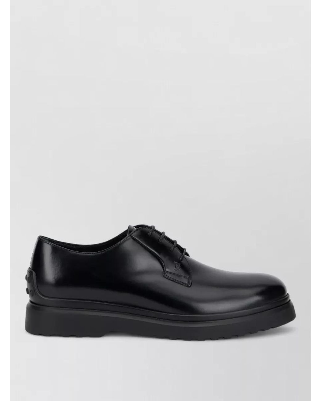 Tod's Black Leather Derby Shoes for men
