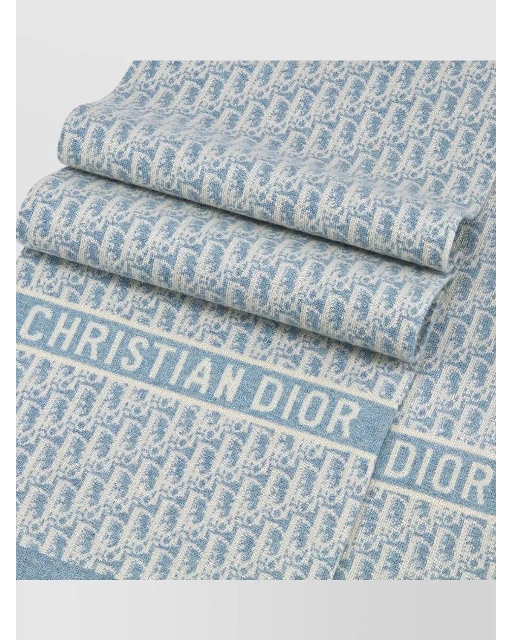 Dior Blue Cashmere Scarf