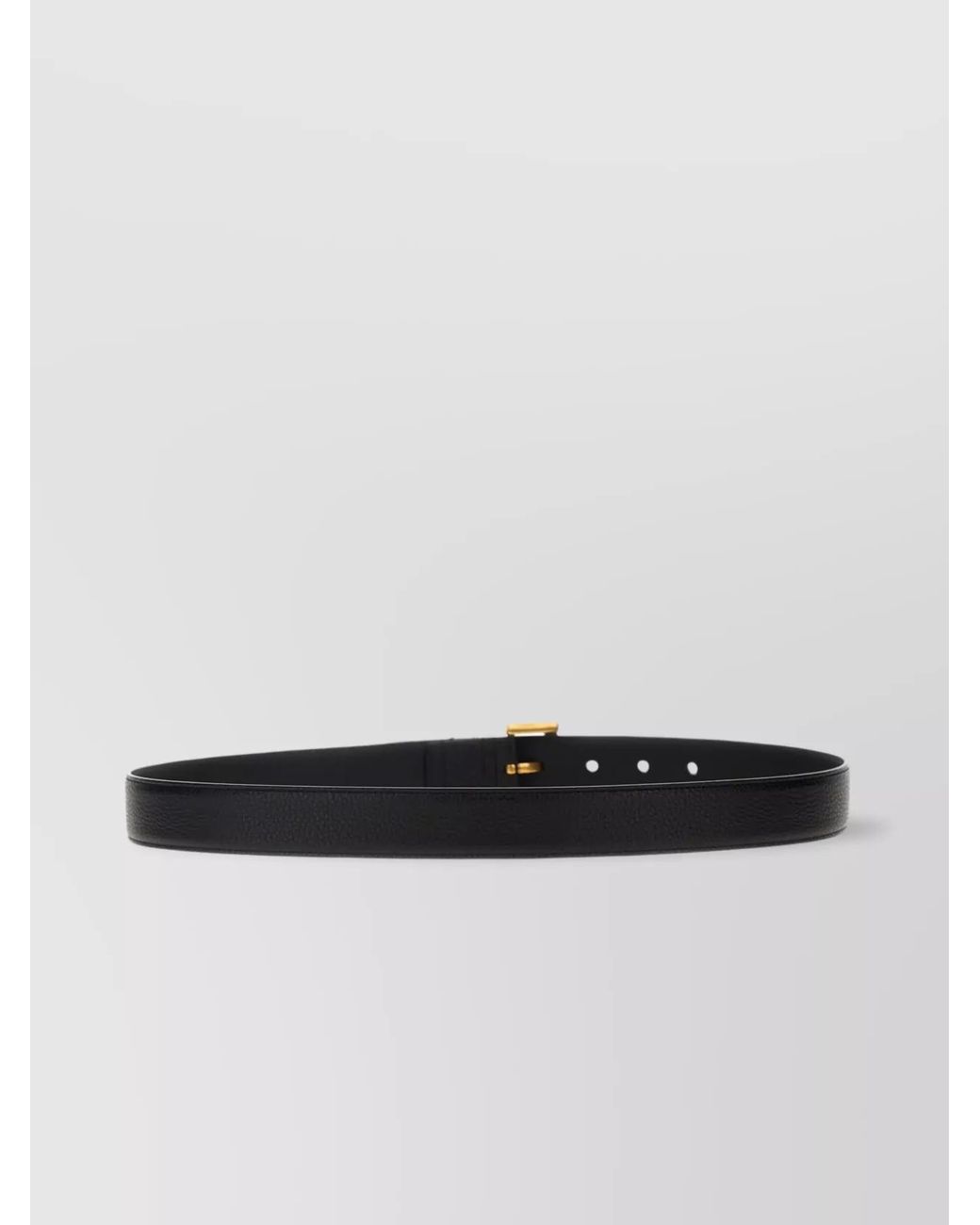 Saint Laurent White Tone Buckle Belt 3Cm