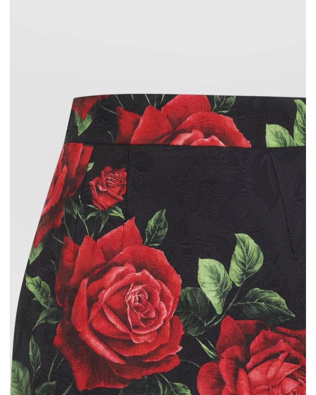 Dolce & Gabbana Multicolor Floral-Print High-Rise Midi Pencil Skirt