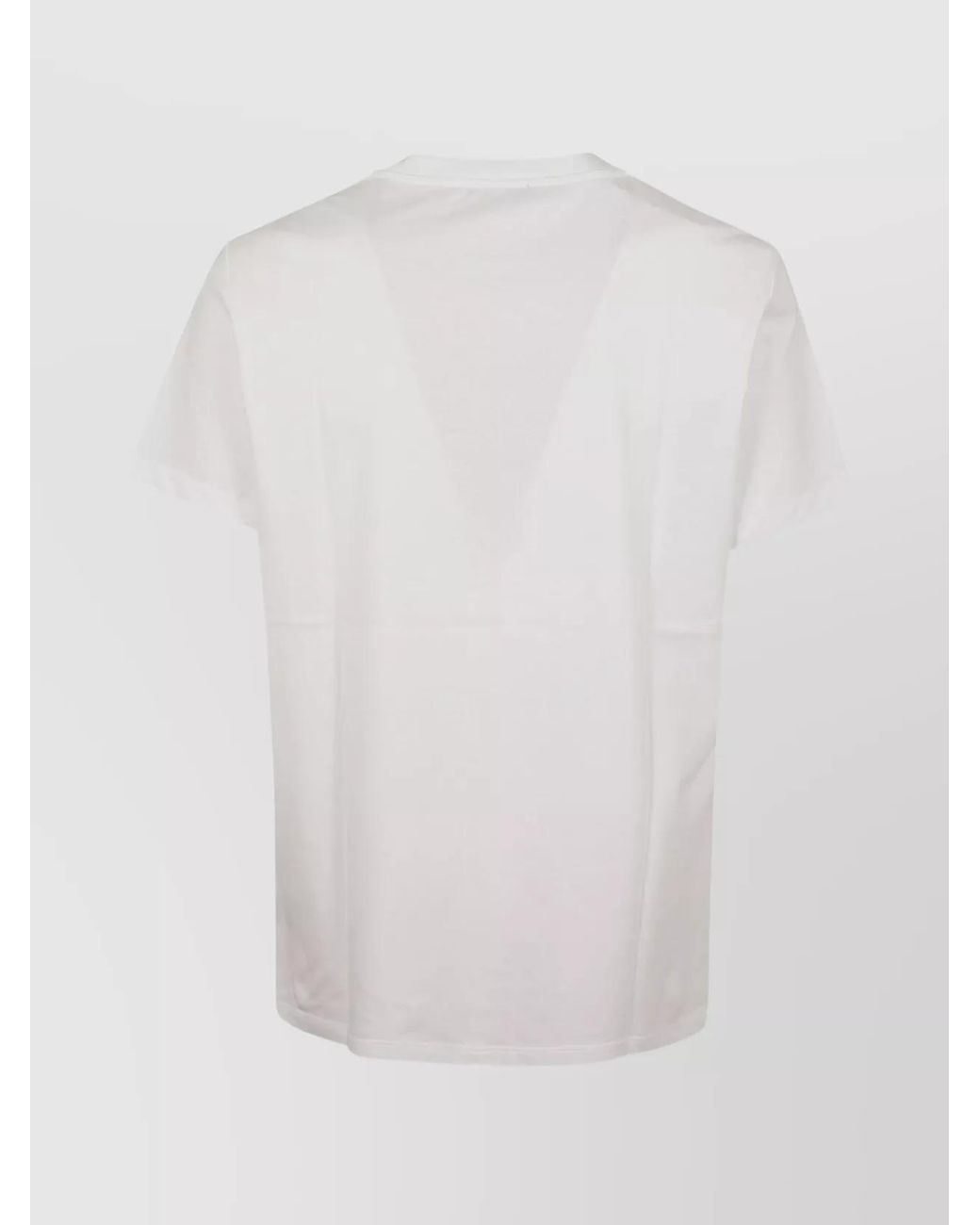 Balmain White Slim-Fit Cotton Logo-Patch T-Shirt for men