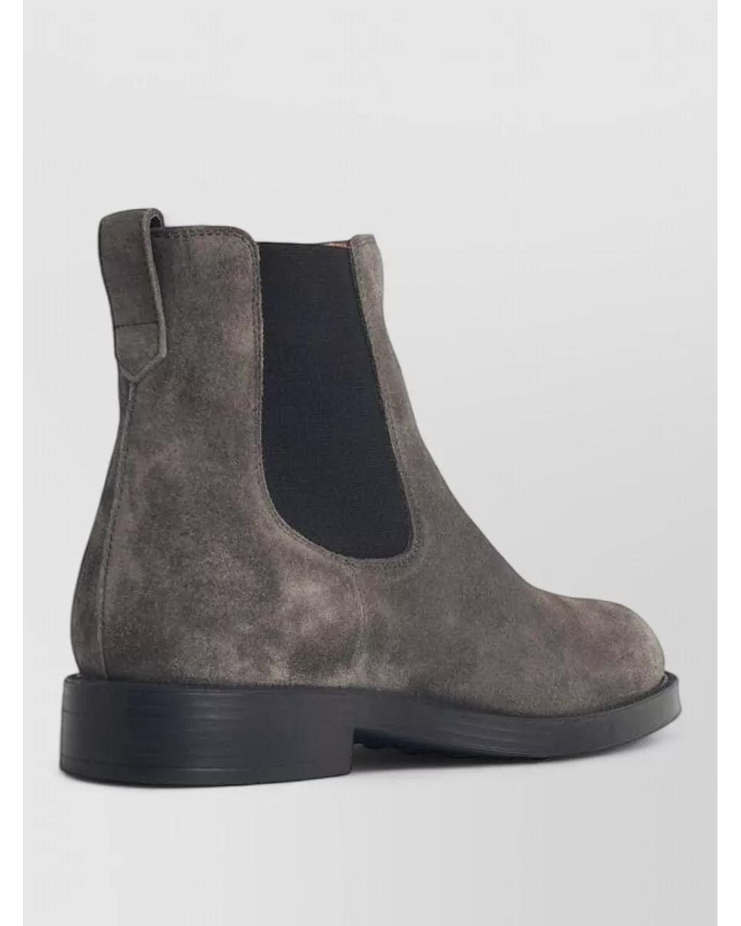 Tod's Gray Suede Leather Chelsea Ankle Boots for men