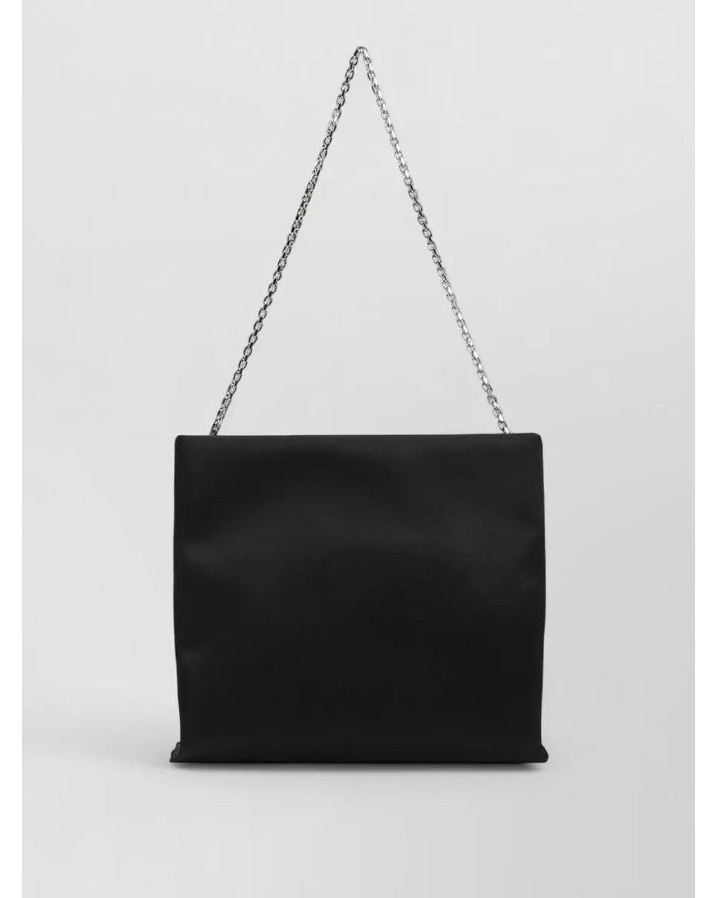 Roger Vivier Black Silk Satin Crystal Embellished Clutch Bag