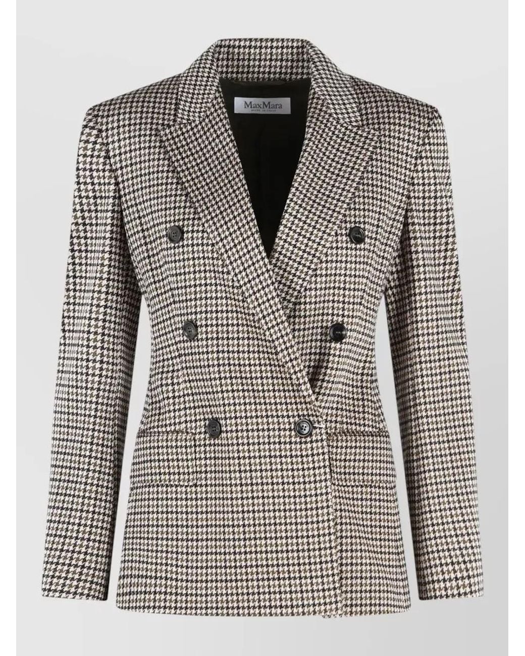 Max Mara Multicolor Viscose Virgin Wool Blazer