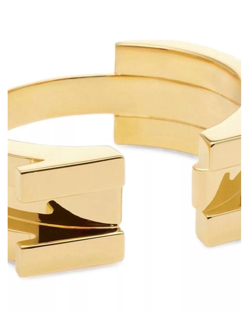 Elisabetta Franchi Metallic Logo Bangle Bracelet