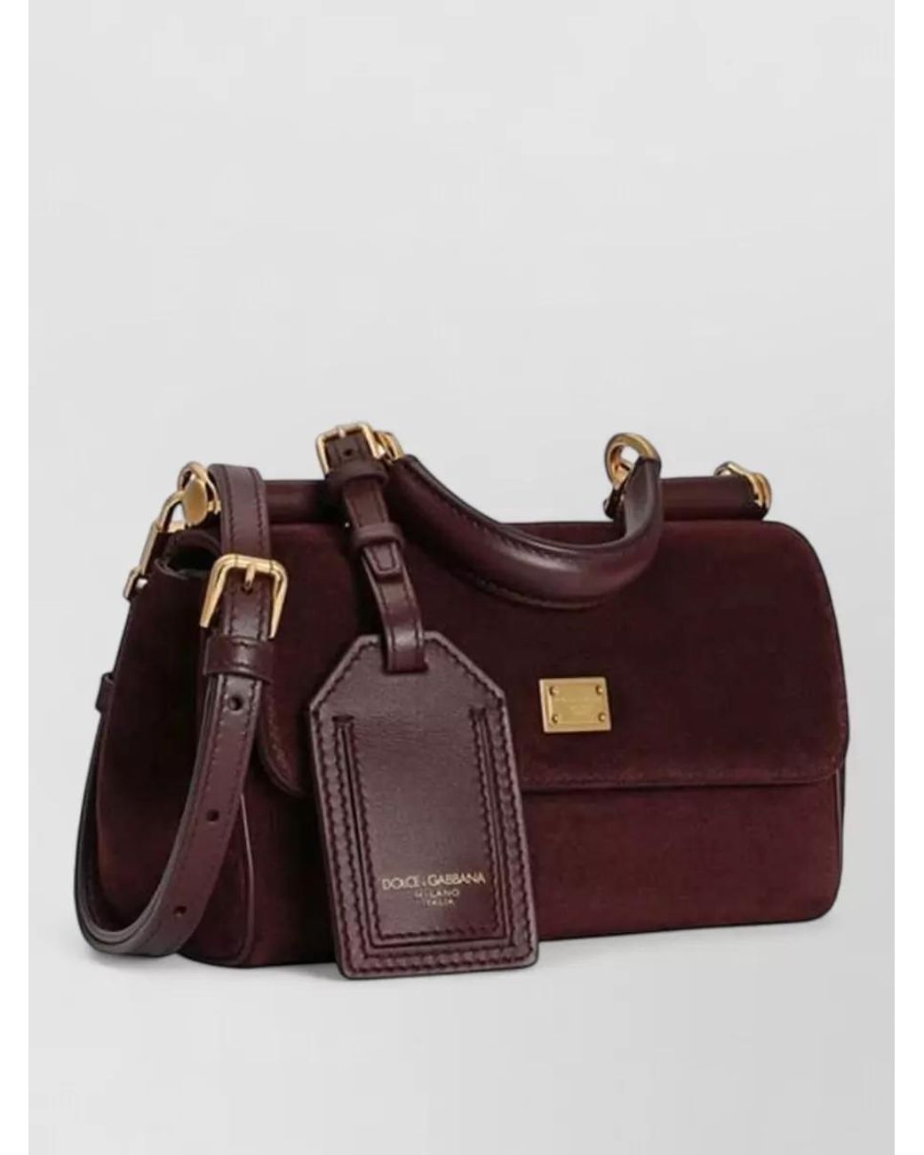 Dolce & Gabbana Purple My Sicily Mini Leather Shoulder Bag