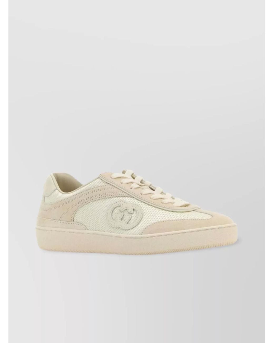 Gucci Natural Leather Low-Top Sneakers