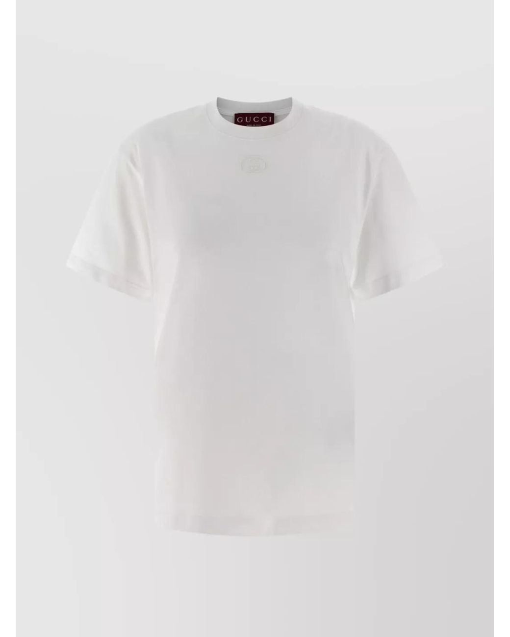 Gucci White Cotton Regular-Fit Short-Sleeve T-Shirt