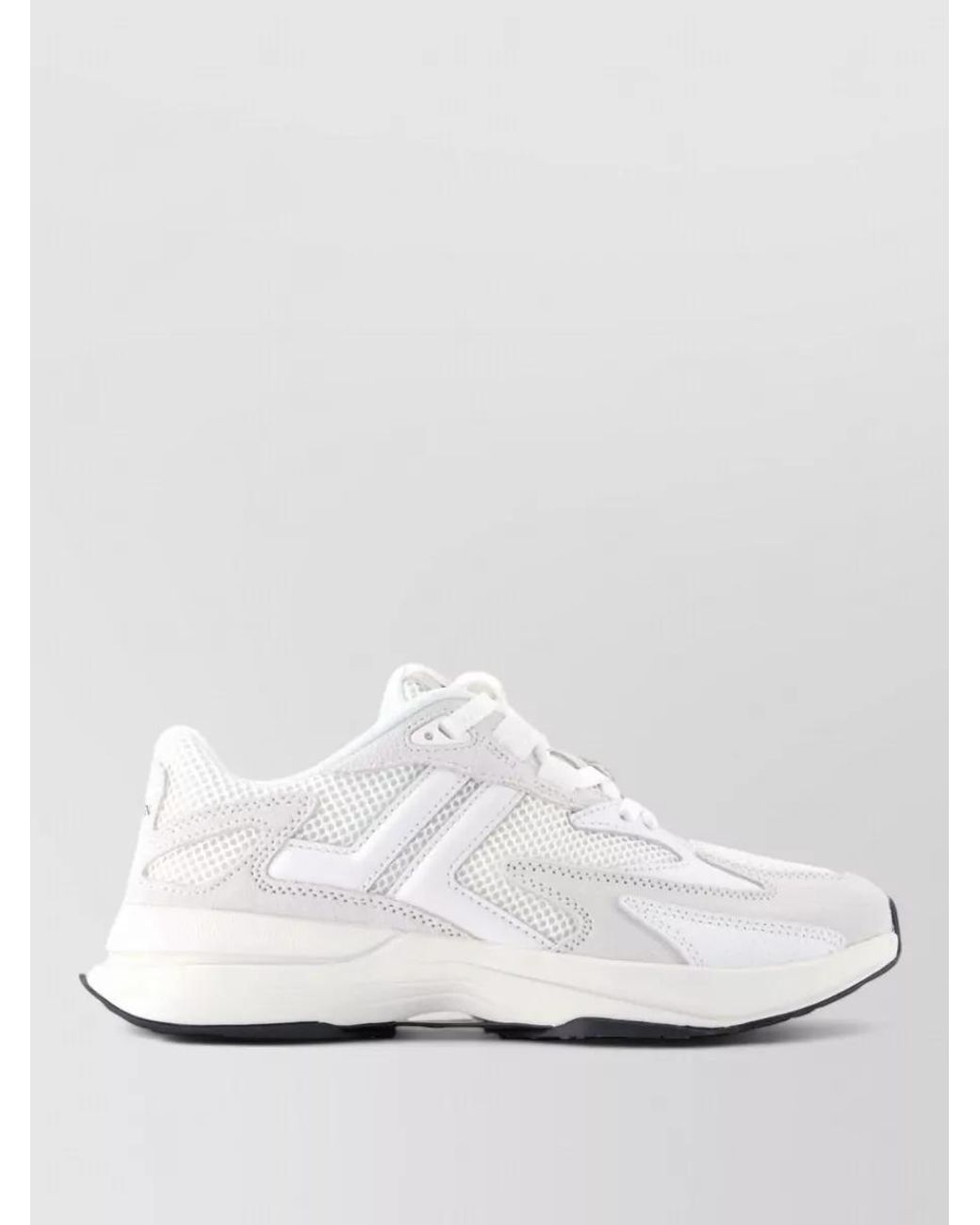 Lanvin White Leather Low-Top Sneakers