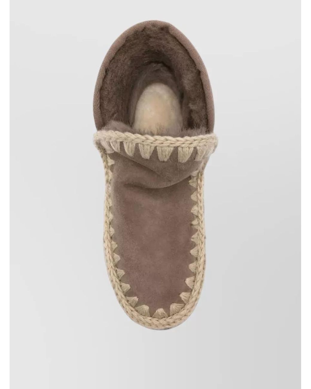 Mou Natural Shearling Lined Platform Ankle Slippers